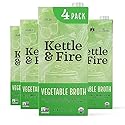 Vegetable broth by Kettle and Fire - fresh vegetables soup, Gluten-Free, Paleo Friendly, Dairy Free, Keto Diet, Natural Soup Base, 32oz (Pack of 4)