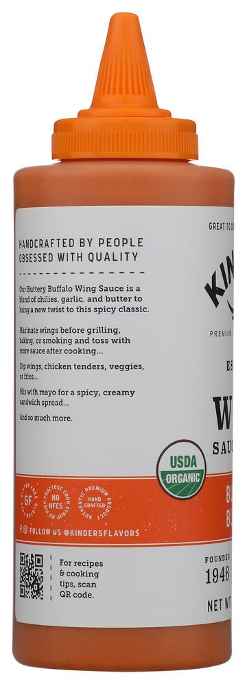 Kinders Organic Buttery Buffalo Wing Sauce, 13.4 OZ