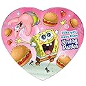 SpongeBob SquarePants Heart Shaped Gummy Krabby Patties Candies Valentine's Day Tin Gift Set for Kids