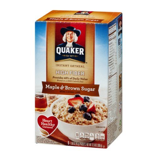 Quaker Instant Oatmeal High Fiber Maple & Brown Sugar