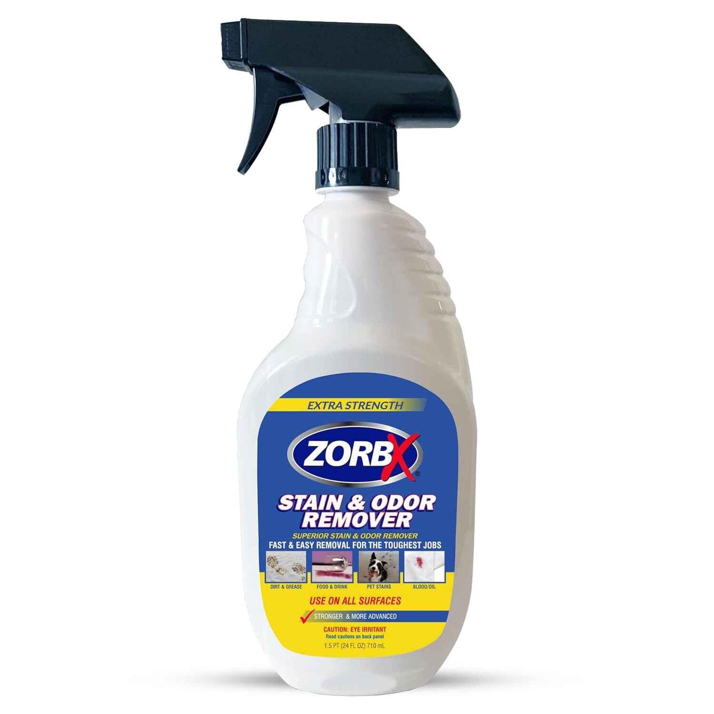 ZORBX Extra-Strength Stain & Odor Remover Spray 24 oz - Unpleasant Odor Control and Unwanted Stain Remover Spray for Furniture, Mattress, Couch & All