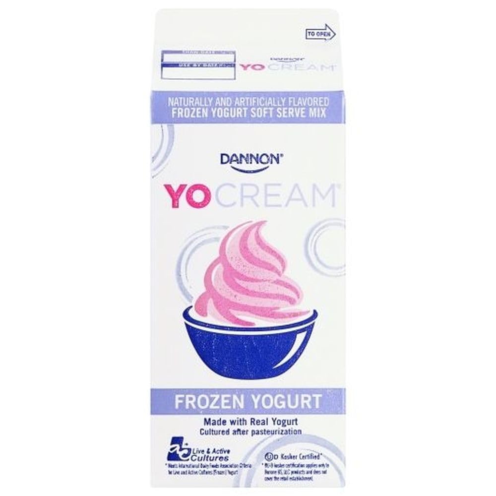 Yocream No Sugar Added Vanilla Fat Free Soft Serve Yogurt Mix, 64 Ounce -- 6 per case.