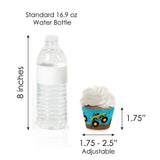 Big Dot of Happiness Smash and Crash - Monster Truck - Cupcake Decoration - Boy Birthday Party Cupcake Wrappers and Treat Picks Kit - Set of 24