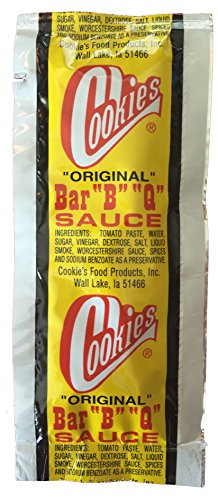 Cookies Original BBQ Barbeque Sauce Packets, 50 Individual Single Serve Packages