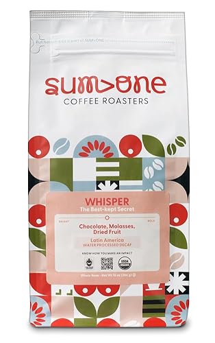 Decaf Whisper - The Best-Kept Secret | Medium Roast Whole Bean Decaf Coffee | USDA & Fair Trade Certified | Water-Processed Arabica | Chocolate