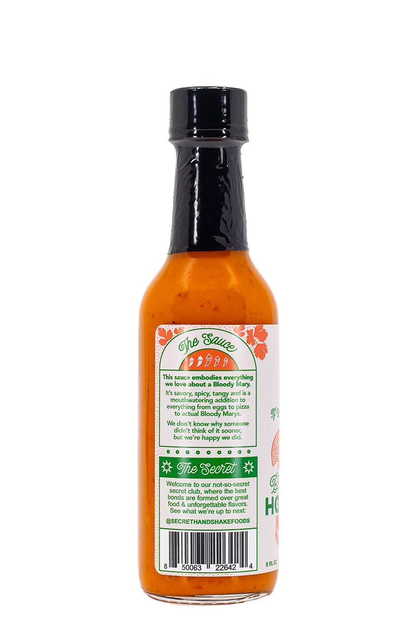 Bloody Mary Hot Sauce by Secret Handshake | Hot Ones Season 26 | Made with Natural Ingredients | 5 Fl Oz. (1 Pack)