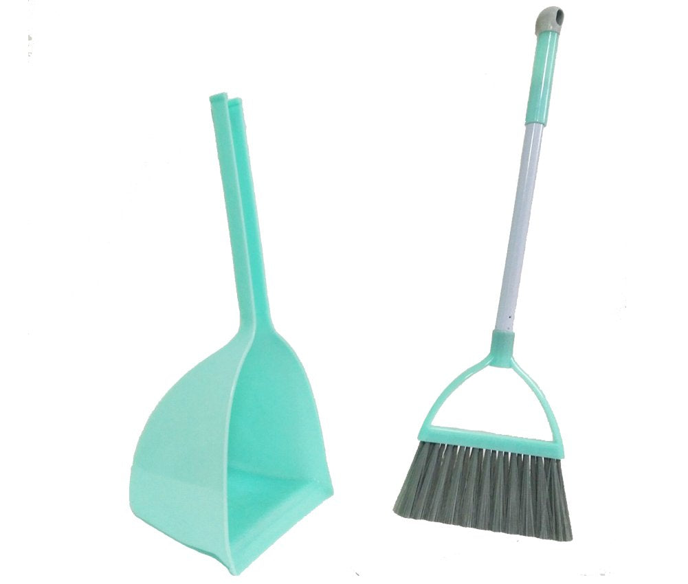 Xifando Mini Housekeeping Cleaning Tools for Children,3pcs Include Mop,Broom,Dustpan (Blue Mop+Frash Blue Broom&Dustpan)