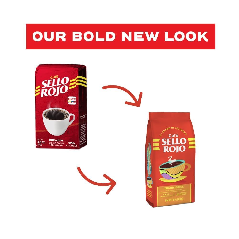 Sello Rojo Tradicional Medium Roast Ground Coffee, 16 oz