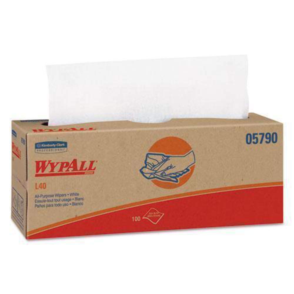Kimberly-Clark Professional WYPALL L40 Cloth-Like Wipes, 9-7/8 x 16-3/8, 100/bx, 9/carton (05790)