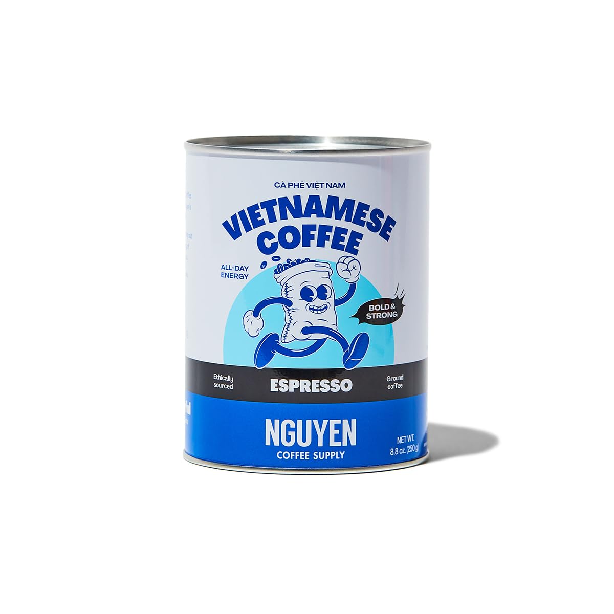 Nguyen Coffee Supply Ground Espresso - Bold Vietnamese Coffee, Medium-Dark Roast Espresso Ground Coffee, Strong Full-Bodied Flavor with Dark Chocolate