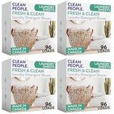 Clean People Laundry Detergent Sheets- Recyclable Packaging, Hypoallergenic, Stain Fighting, Works with All Machines including HE (384 Count, Fresh