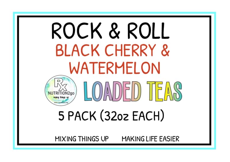 RxNutrition 2go Loaded Energy Tea (5 pack bulk, Rock & Roll)