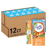Crystal Light Drink Mix, 120 Packets, for Convenient On-the-Go Flavorful Hydration, Artificially Flavored Peach Iced Tea, Zero Sugar, 0.07 oz each