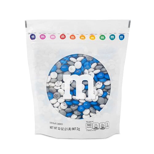 M&M'S Pre-Designed Bar Mitzvah Milk Chocolate Candy - 5lbs of Bulk Candy in Resealable Pack for the Bar Mitzvah Party Sweet Stuff for DIY