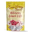 True Honey Hibiscus Lemon Lift Tea Bags - Honey Crystals Blended in Every Sachet - Organic Rooibos Tea with Hibiscus and Lemon Myrtle - All Natural