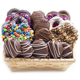 Pretzel Party Gourmet Chocolate Covered Pretzel Chocolate Sandwich Cookies and Peanut Butter Cookie Sandwiches Gift Basket from All City Candy