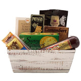Gift Basket Village: Cheese, Sausage & More - Gourmet Crackers, Cookies, Cheese Spread & Snacks Set