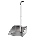32In Extra Large Dust Pan with Long Handle,Heavy Duty Metal Dust Pan for Jumbo Debris Pan-Commercial Stand up Dustpan,Wide Mouth Outdoor Dustpan