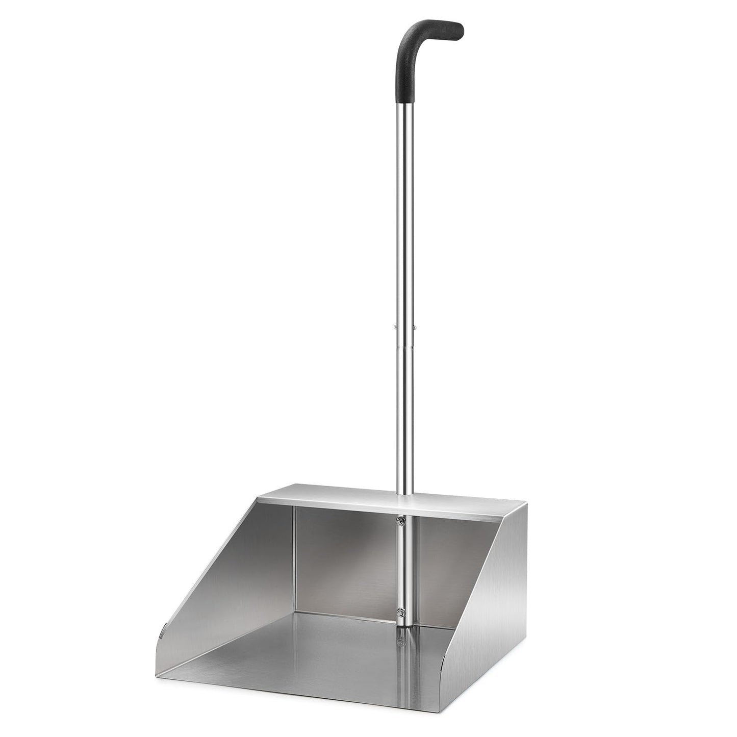 32In Extra Large Dust Pan with Long Handle,Heavy Duty Metal Dust Pan for Jumbo Debris Pan-Commercial Stand up Dustpan,Wide Mouth Outdoor Dustpan