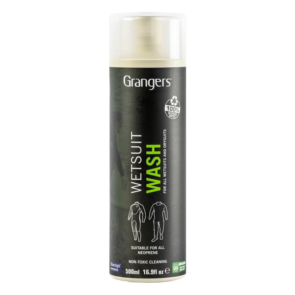 Grangers Wetsuit Wash, 500ml - Powerful Neoprene Cleaner and Odor Eliminator for Wetsuits, Drysuits, and Swimwear - Removes Salt and Chlorine