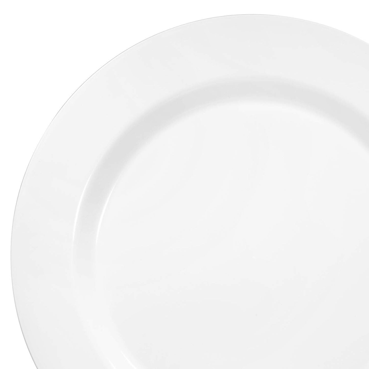 " OCCASIONS " 40 Plates Pack, Heavyweight Disposable Wedding Party Plastic Plates (10.5'' Dinner Plate, Plain White)