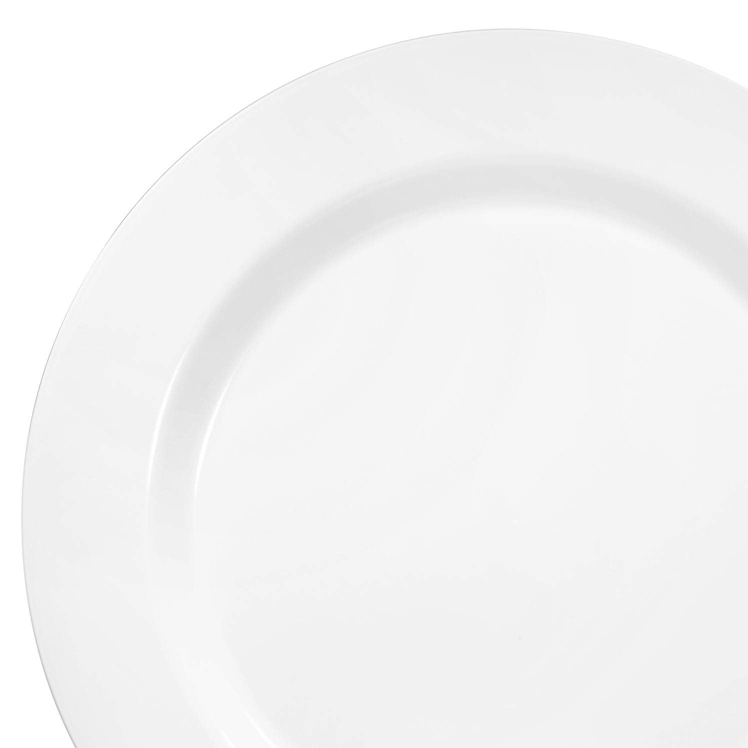 " OCCASIONS " 40 Plates Pack, Heavyweight Disposable Wedding Party Plastic Plates (10.5'' Dinner Plate, Plain White)