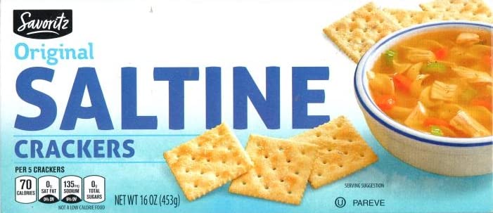 Savoritz Original Saltine Crackers 16oz 454g (Two Boxes)