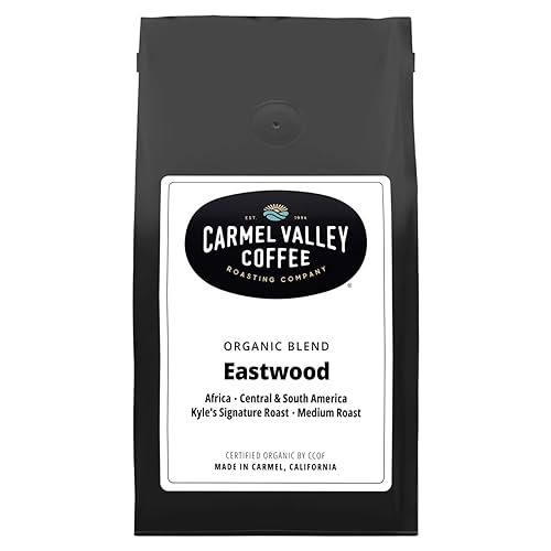 Carmel Valley Coffee Roasting Eastwood Organic Medium Roast Coffee - Whole Bean and Fresh Roasted - Dark Chocolate, Ripe Berry and Toasted Almond