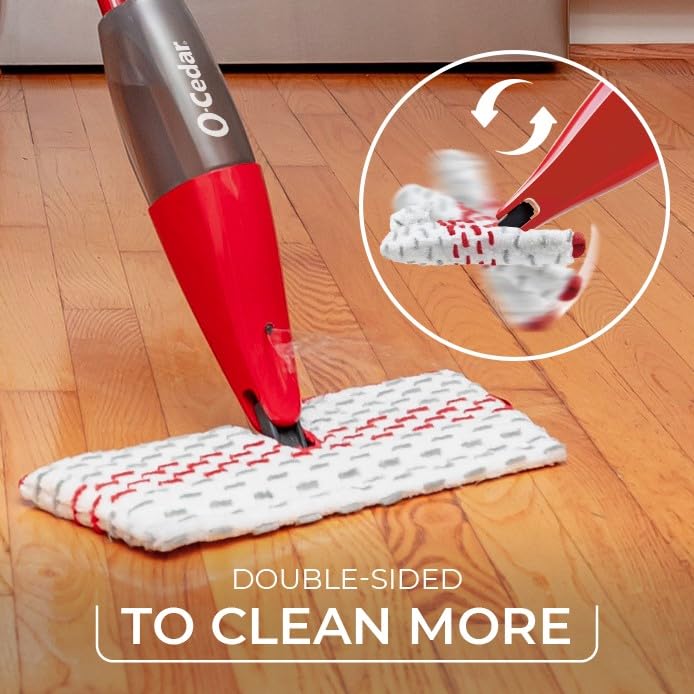 O-Cedar Genuine ProMist MAX Spray Mop Head Replacement | Machine Washable | Reusable | Microfiber Refill | Removes 99% of Bacteria