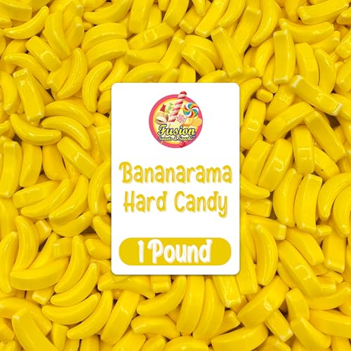 Bananarama Banana Candy - 1 LB Bulk Banana Flavored Hard Candy - Yellow Banana Candies - Candy Bananas for Gumball Machine Refills, Buffets, Party