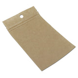 FERENLI 100Pcs Clear Brown Kraft Paper Plastic for Zip Reclosable Bag Lock Flat Heat Sealable Smell Proof Packaging Bags Zipper Lock Coffee Plastic
