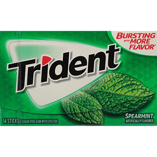 Trident Spearmint Gum (Pack of 4)