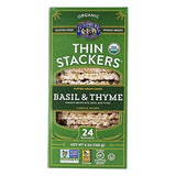 Lundberg Organic Thin Stackers, Basil & Thyme, 6 Oz, Gluten-Free, Vegan, Kosher, Usda Certified Organic, Non-Gmo Verified, Whole Grain Brown Rice, 6 Oz
