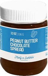 Many a Summer Creamy Peanut Butter & Chocolate Spread - No Added Sugars - Date Sweetened - 12oz Jar