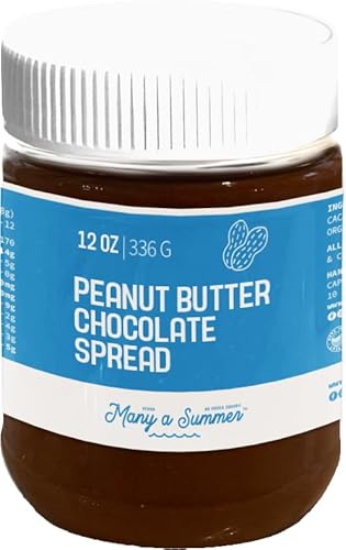 Many a Summer Creamy Peanut Butter & Chocolate Spread - No Added Sugars - Date Sweetened - 12oz Jar