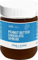 Many a Summer Creamy Peanut Butter & Chocolate Spread - No Added Sugars - Date Sweetened - 12oz Jar