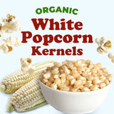 Food to Live Organic White Popcorn Kernels, 1.5 Pounds - Hulless Uncooked Whole Corn Ideal for Popping. USA Grown, USDA Certified. Non-GMO, Vegan