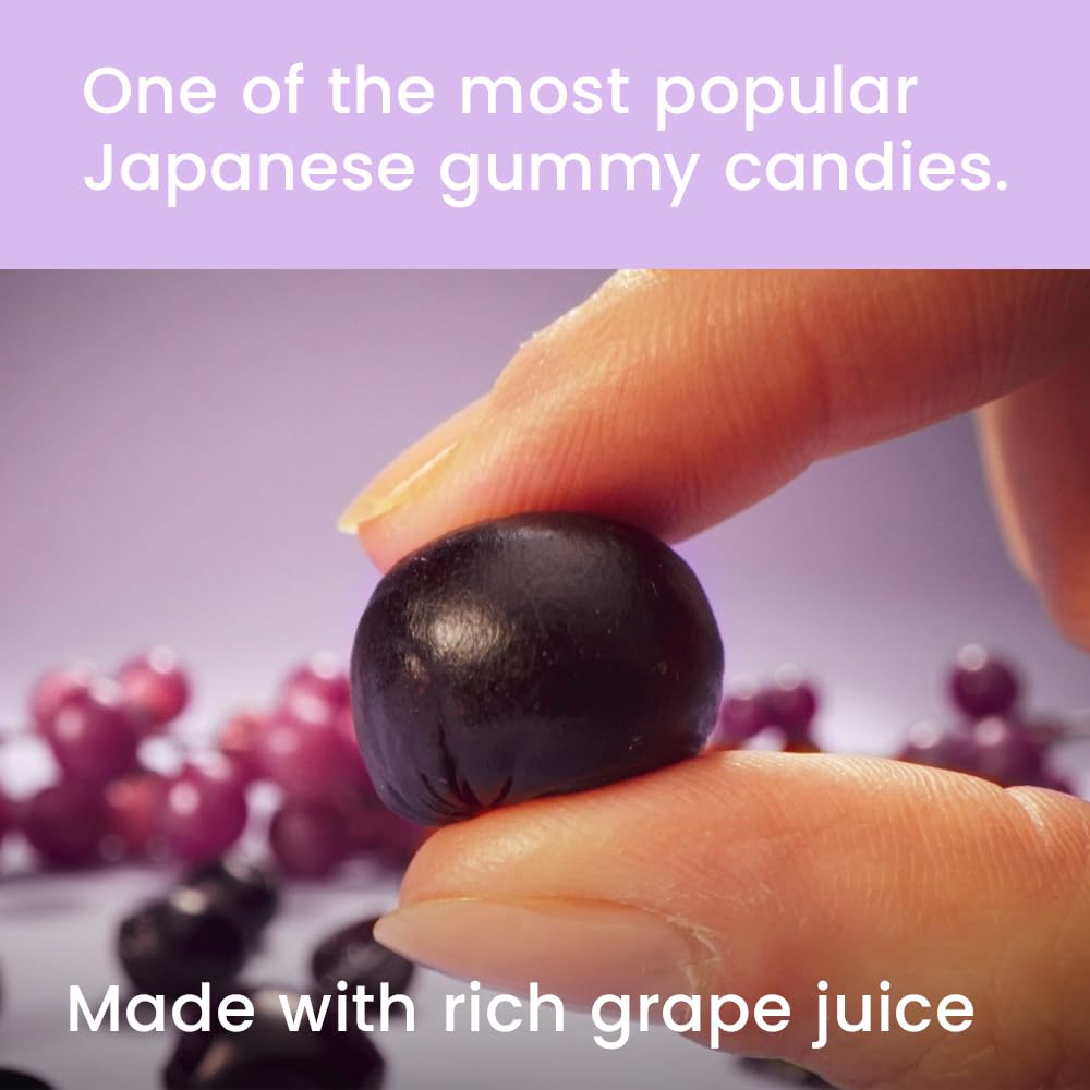 UHA CORORO (Grape / 48g x 6) Japanese Gummy Candy, Gummies (Juicy and Squishy/real fruit juice) kororo