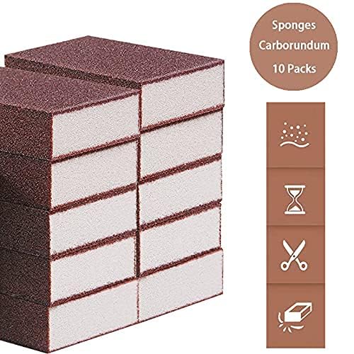 Alfykym 10 Pack Nano Carborundum Sponges Elite Nano Emery Sponges Cleaning Pads Carborundum Brusher and Rust Sand Scrubbers for Kitchen Cleaning Pots