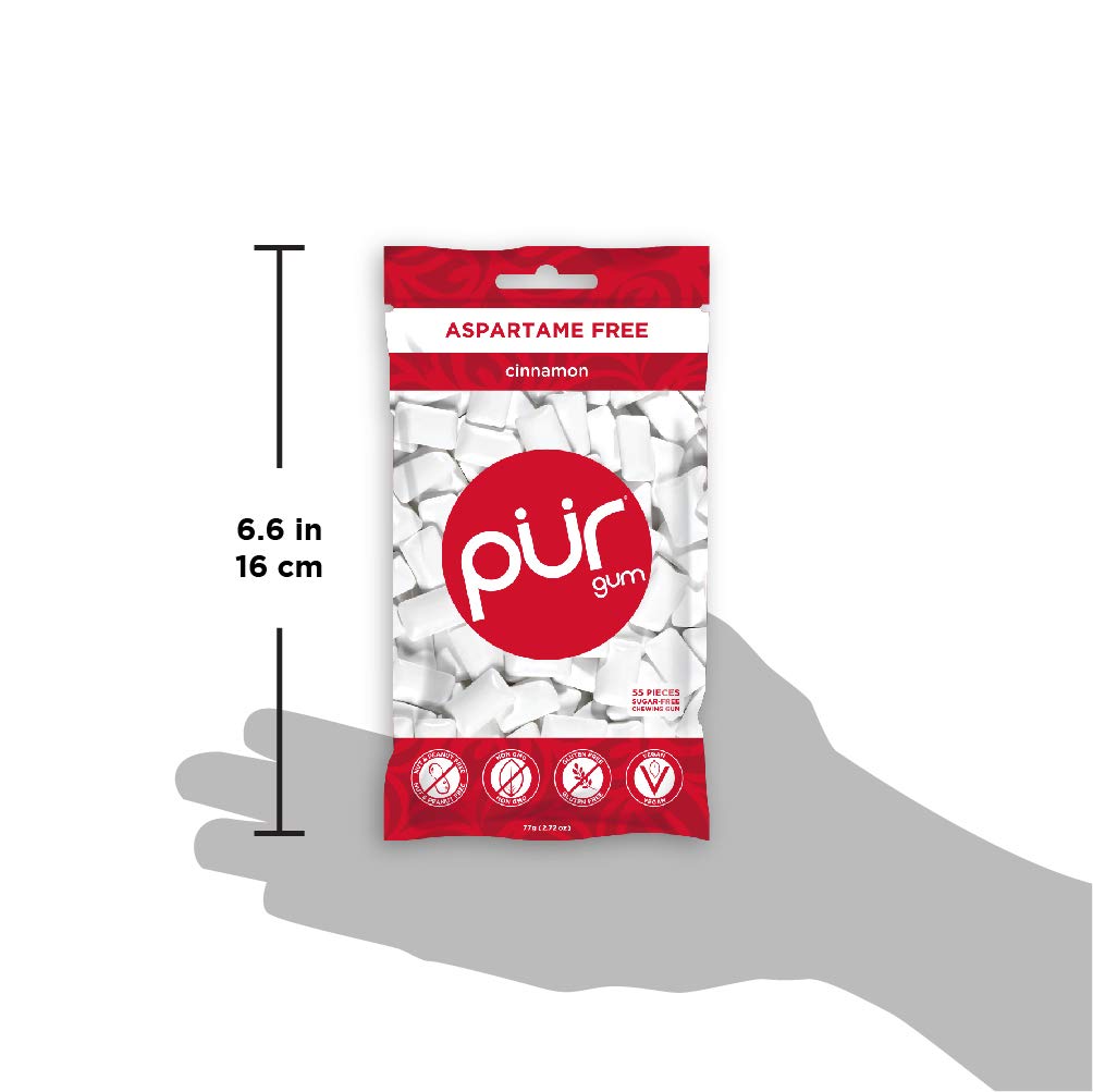 PUR Gum Cinnamon, 55 Count (pack of 2)
