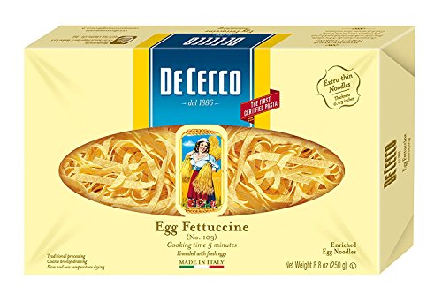 De Cecco Pasta Egg Noodle Fettuccine, 8.8 Ounce - 12 per case.