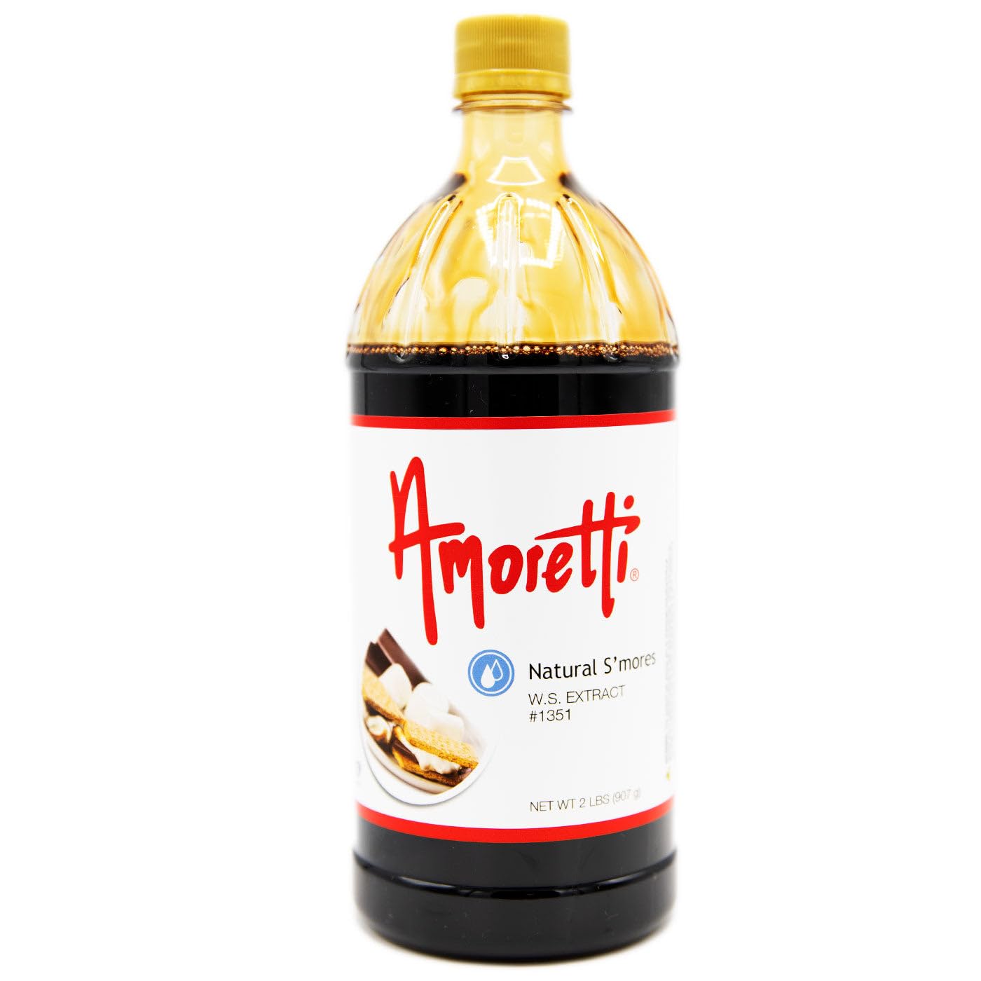 Amoretti - Natural S'mores Extract Water Soluble 2 oz - Highly Concentrated & Perfect For Pastry, Savory, Brewing, and more, Preservative Free, Vegan