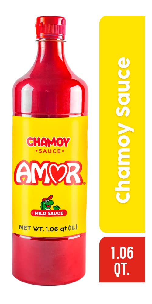 Amor Chamoy Sauce | Bittersweet flavor | 2,500 Scoville level Enjoy it with fruits, veggies, snacks, and drinks | Kosher | 33 fl oz bottle (Pack of 1)