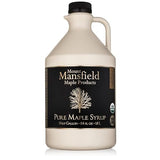 Mansfield Maple Certified Organic Pure Vermont Maple Syrup in Plastic Jug Grade A Golden Delicate, Half Gallon