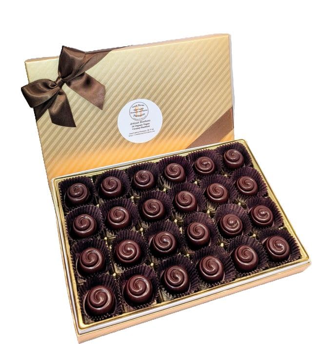 Creek House Chocolates Organic Vegan Bonbons, Hazelnut, 24 Count