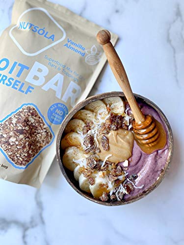 NUTSÓLA Vanilla Almond Superfood Mix | Gluten Free Snacks & Grain Free Granola Alternative | No Added Sugar, Date Sweetened, Plant Based, Low Calorie