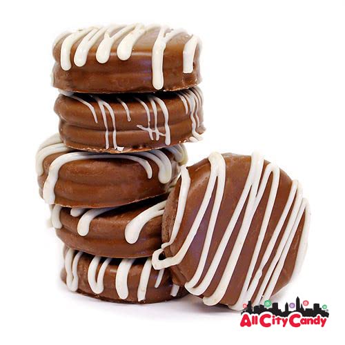 Pretzel Party Gourmet Chocolate Covered Pretzel Chocolate Sandwich Cookies and Peanut Butter Cookie Sandwiches Gift Basket from All City Candy