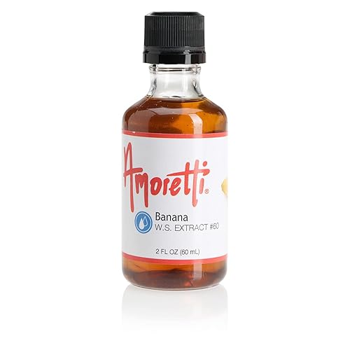 Amoretti - Banana Extract Water Soluble 2 oz - Highly Concentrated & Perfect For Pastry, Savory, Brewing, and more, Preservative Free, Vegan, Kosher
