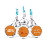 324ct Personalized Orange Ribbon Leukemia Cancer Awareness Kiss Stickers