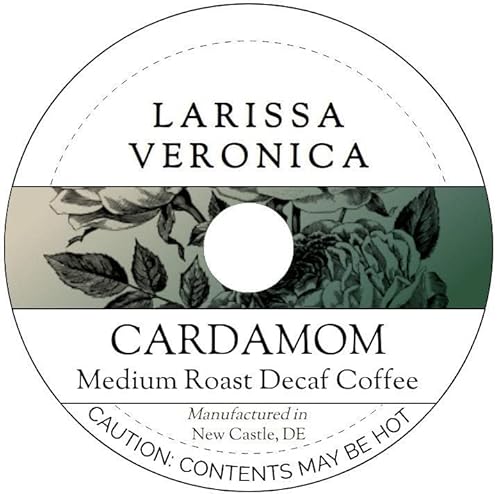 Cardamom Medium Roast Decaf Coffee (Single Serve K-Cup Pods) (Gourmet, Naturally Flavored, Whole Coffee Beans) (12 pods, ZIN: 571769)